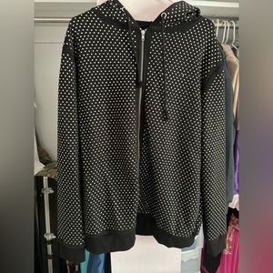 Dolls kill all over rhinestone hoodie